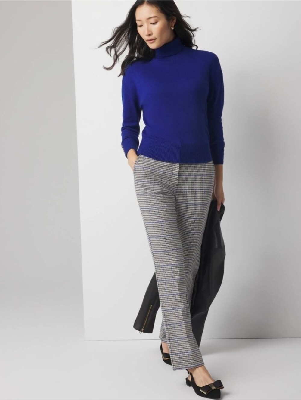 White House Black Market Houndstooth Straight Leg Pants